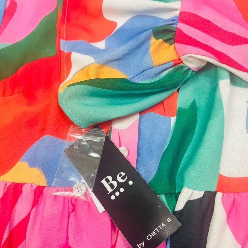 Be by CHETTA B Colorful Babydoll Dress - Picture 9 of 11